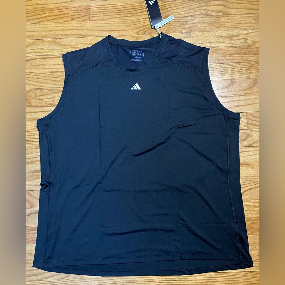 Adidas Fitted Crewneck Sleeveless T-Shirt Big & Tall Men’s sz 4XL NEW! Black